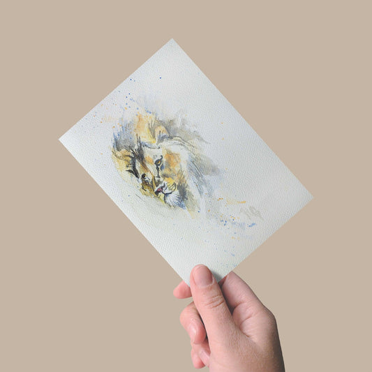 Heinz Grußkarte Handgemalte Postkarte – "Wüstenherz" (Aquarell, DIN A5)