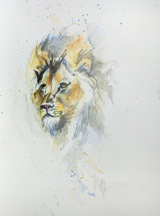 Heinz Grußkarte Handgemalte Postkarte – "Wüstenherz" (Aquarell, DIN A5)
