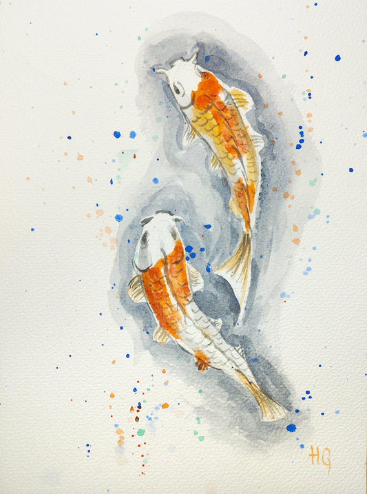 Heinz Grußkarte Handgemalte Postkarte – "Koistern" (Aquarell, DIN A5)