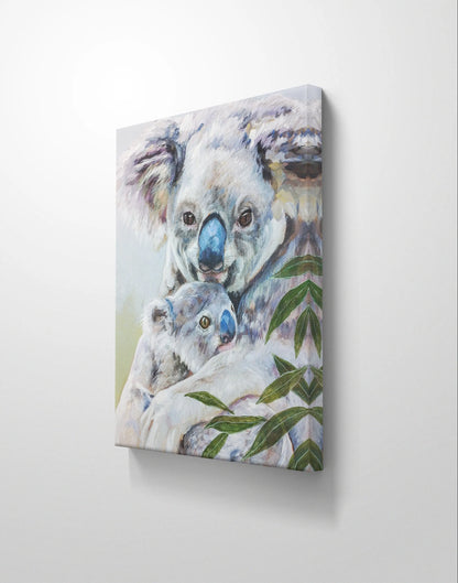 H1Z ART Acrylbild Gemälde Koala-Knuddel – handgemaltes Original Acrylbild (40 x 50 cm)