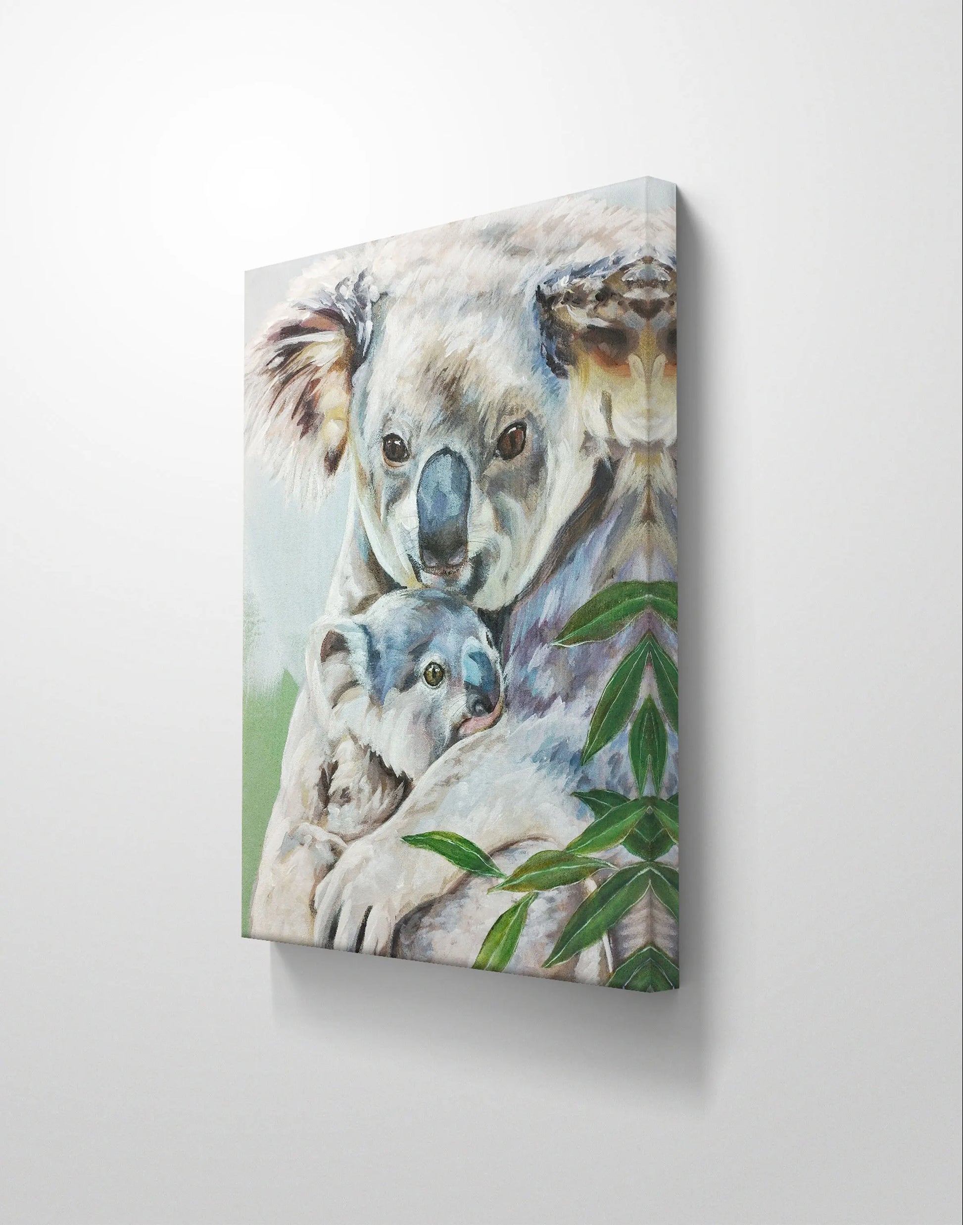 H1Z ART Acrylbild Gemälde Koala-Knuddel – handgemaltes Original Acrylbild (40 x 50 cm)