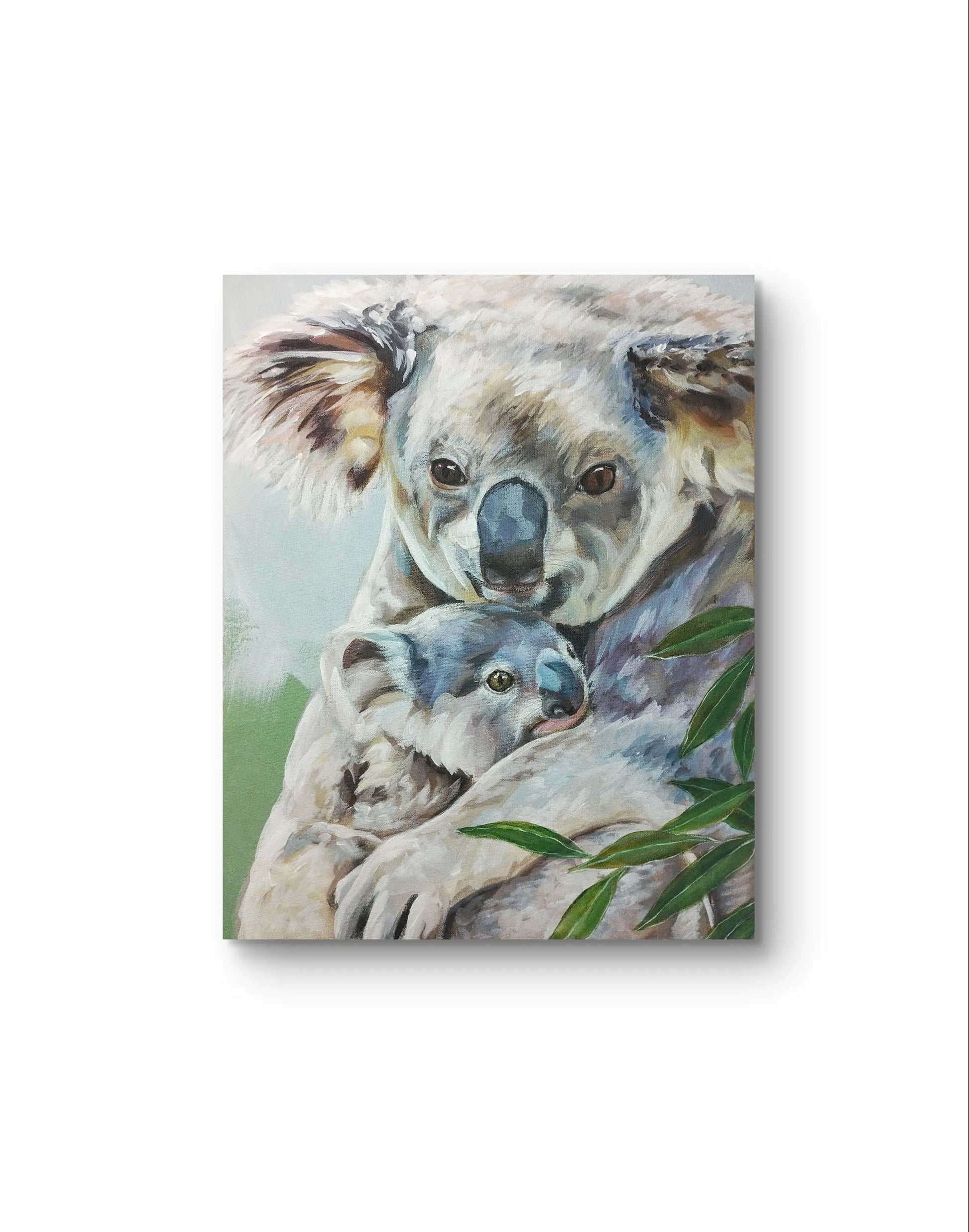 H1Z ART Acrylbild Gemälde Koala-Knuddel – handgemaltes Original Acrylbild (40 x 50 cm)