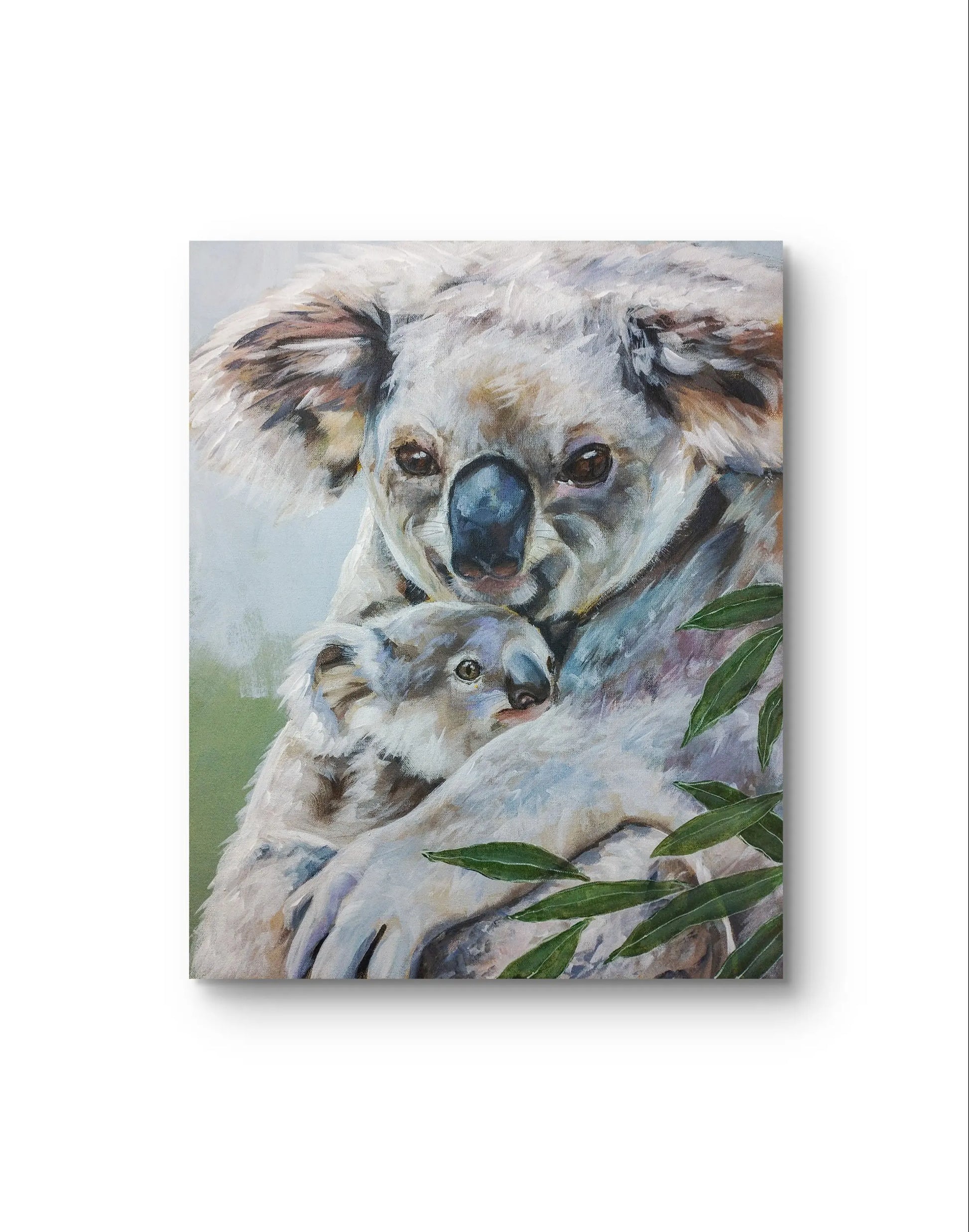 H1Z ART Acrylbild Gemälde Koala-Knuddel – handgemaltes Original Acrylbild (40 x 50 cm)