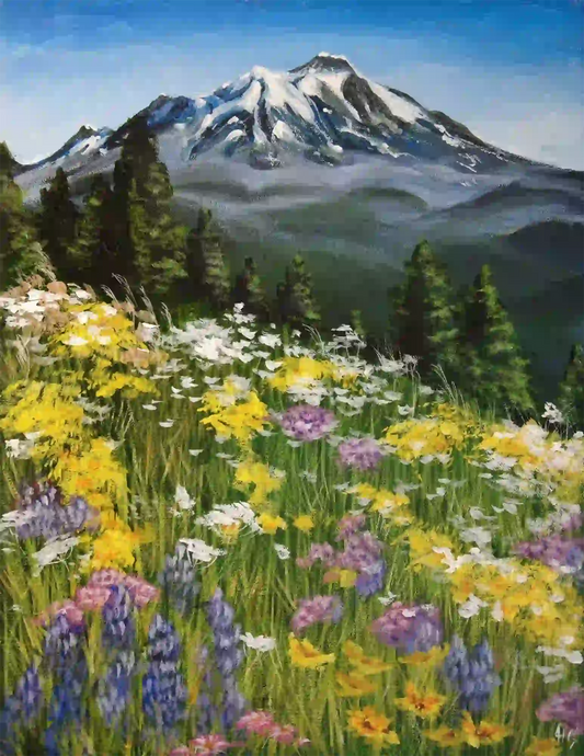 Gemälde Wo die Berge atmen – handgemaltes Original Acrylbild (40 x 30 cm)