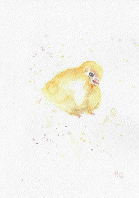 Postkarte „Küken“ – Handgemalt