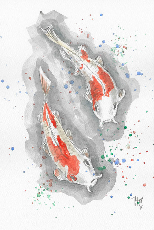 Postkarte – "Koistern" – Handgemalt