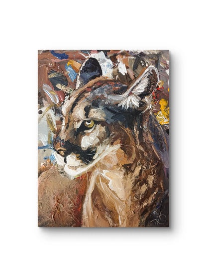 Puma Acrylbild auf Leinwand – handgemalt, originale Tierbilder Kunst kaufen