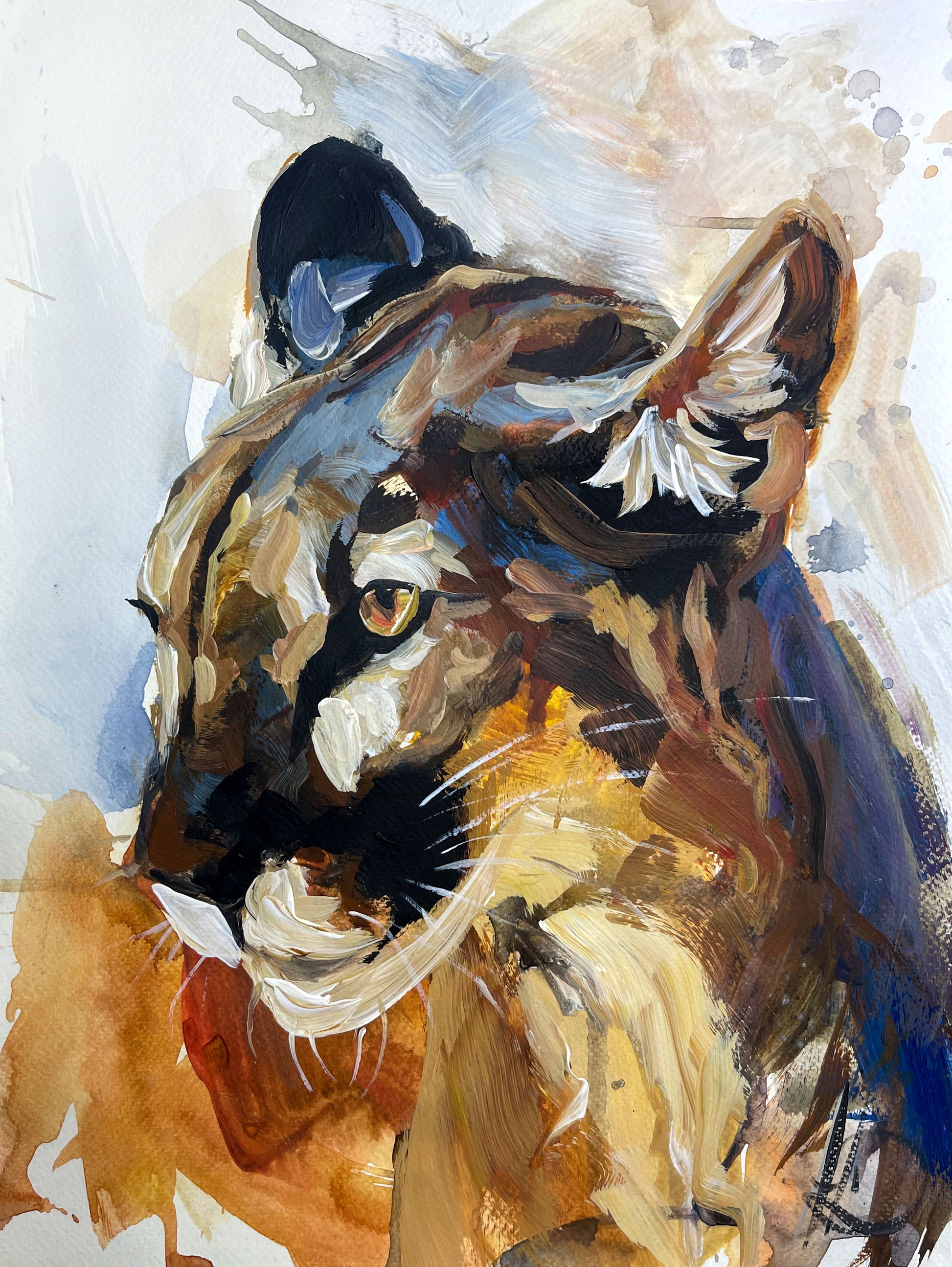 Original Acrylgemälde Puma auf Leinwand – handgemalte Tierkunst von Heinz
Atelier.