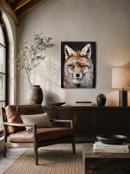 Fuchs Tierportrait – handgemaltes Acrylgemälde, originale Tierbilder Kunst kaufen