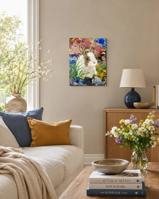 Tierportrait Hase – handgemaltes Acrylgemälde, originale Tierbilder Kunst kaufen