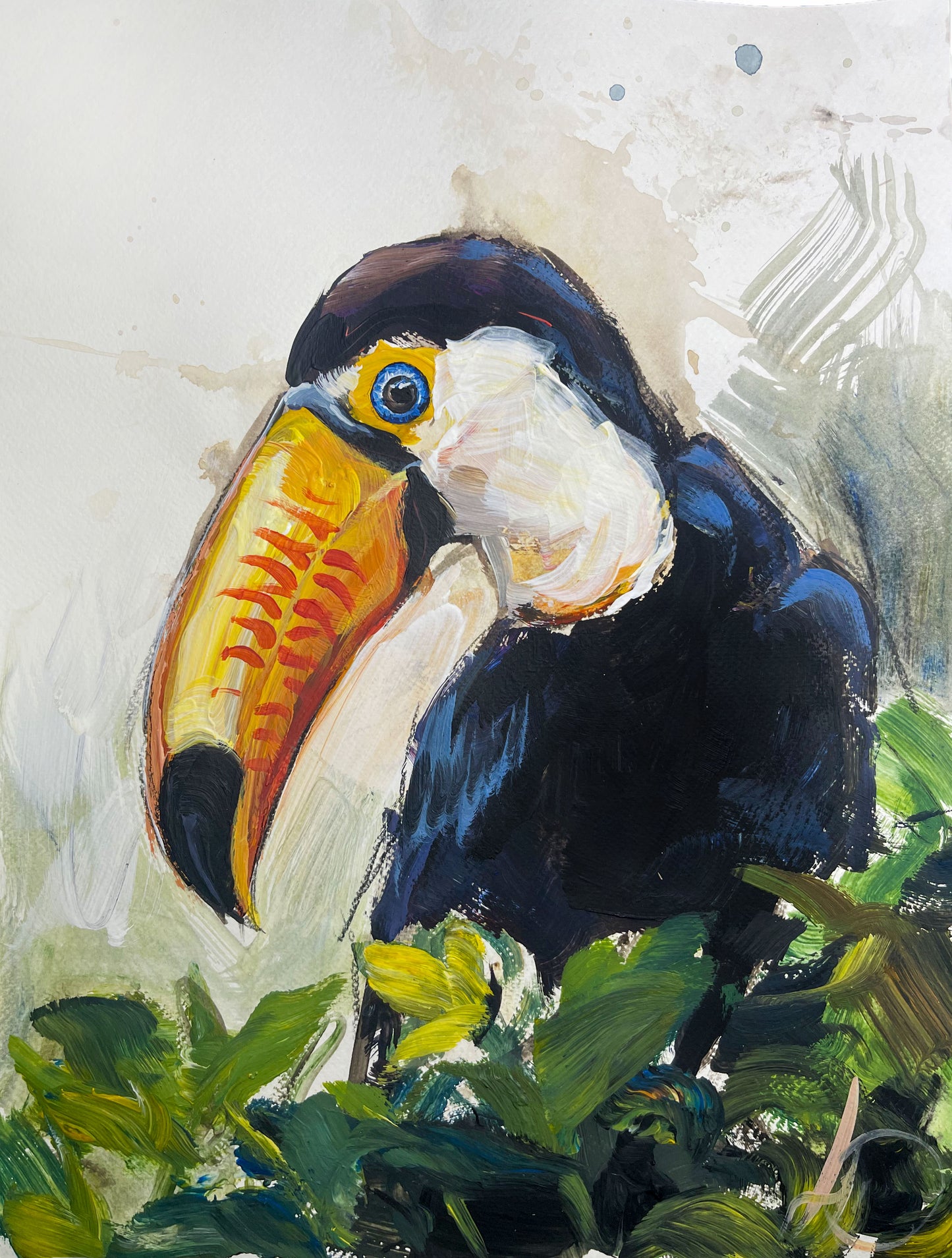 Original Acrylgemälde Tukan auf Leinwand – handgemalte Tierkunst von Heinz
Atelier