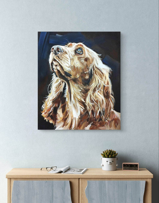 Gemälde Cocker Spaniel – handgemaltes Original Acrylbild (50 x 60 cm)
