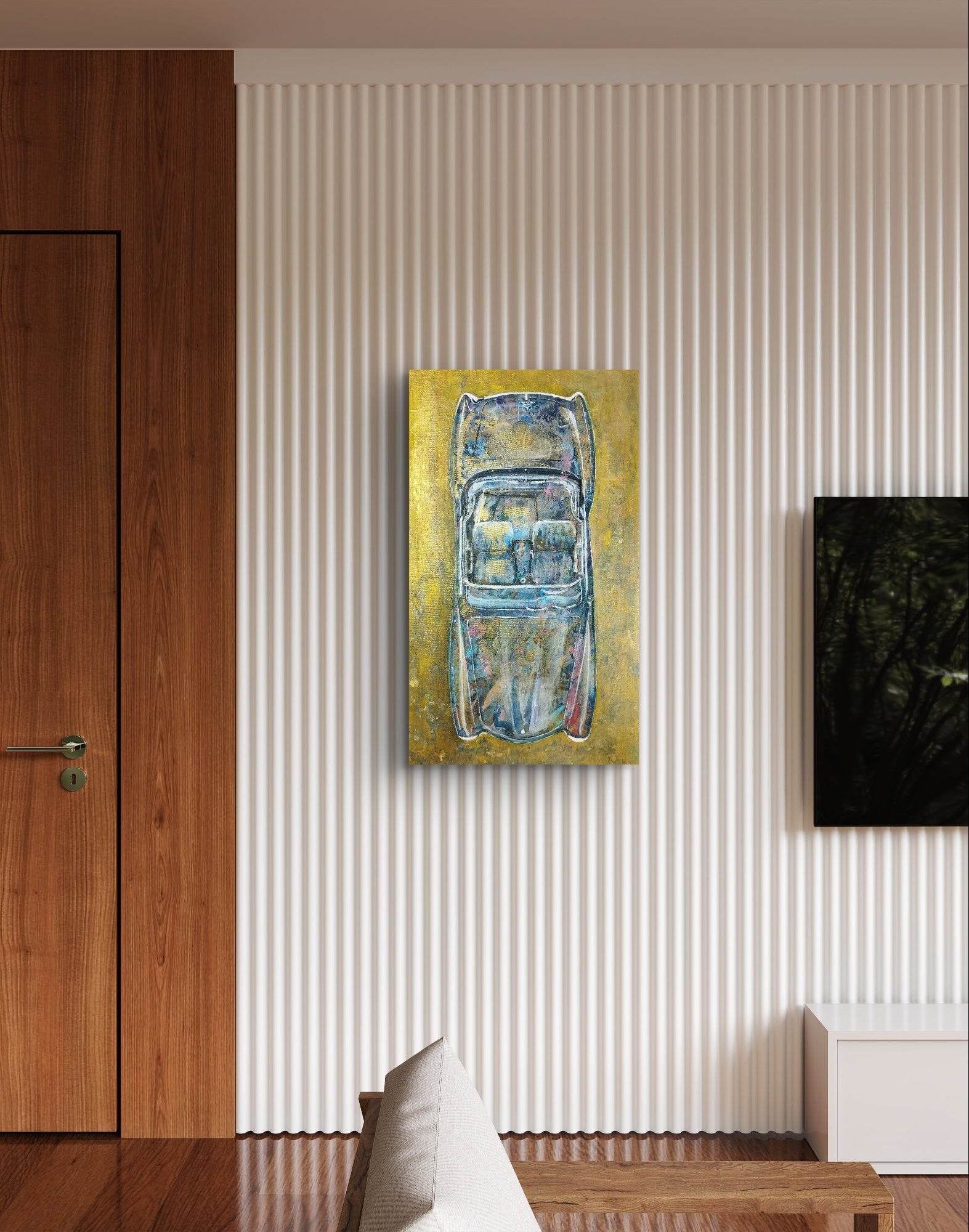 Heinz Acrylbild Wandbild Mercedes-Benz 190 SL Acryl auf Leinwand (85 x 50 cm)