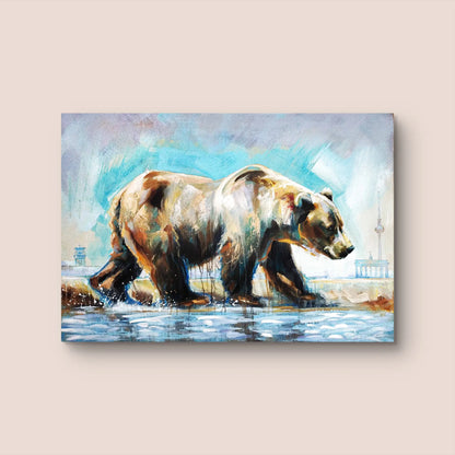 Gemälde Berliner Bär – handgemaltes Original Acrylbild (78 x 115 cm)