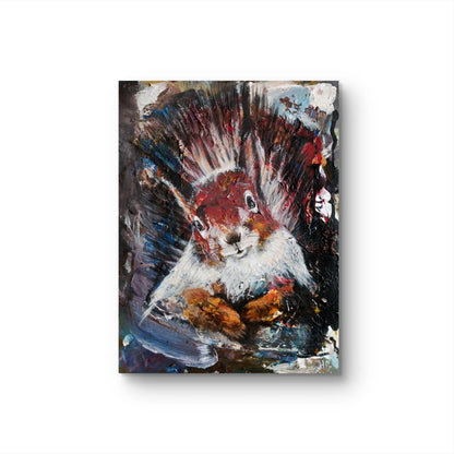 Gemälde Das kleine Eichhörnchen – handgemaltes Original Acrylbild (30 x 40 cm)