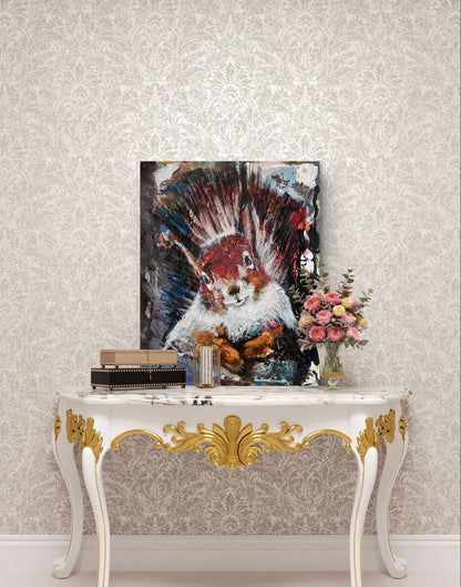 Gemälde Das kleine Eichhörnchen – handgemaltes Original Acrylbild (30 x 40 cm)