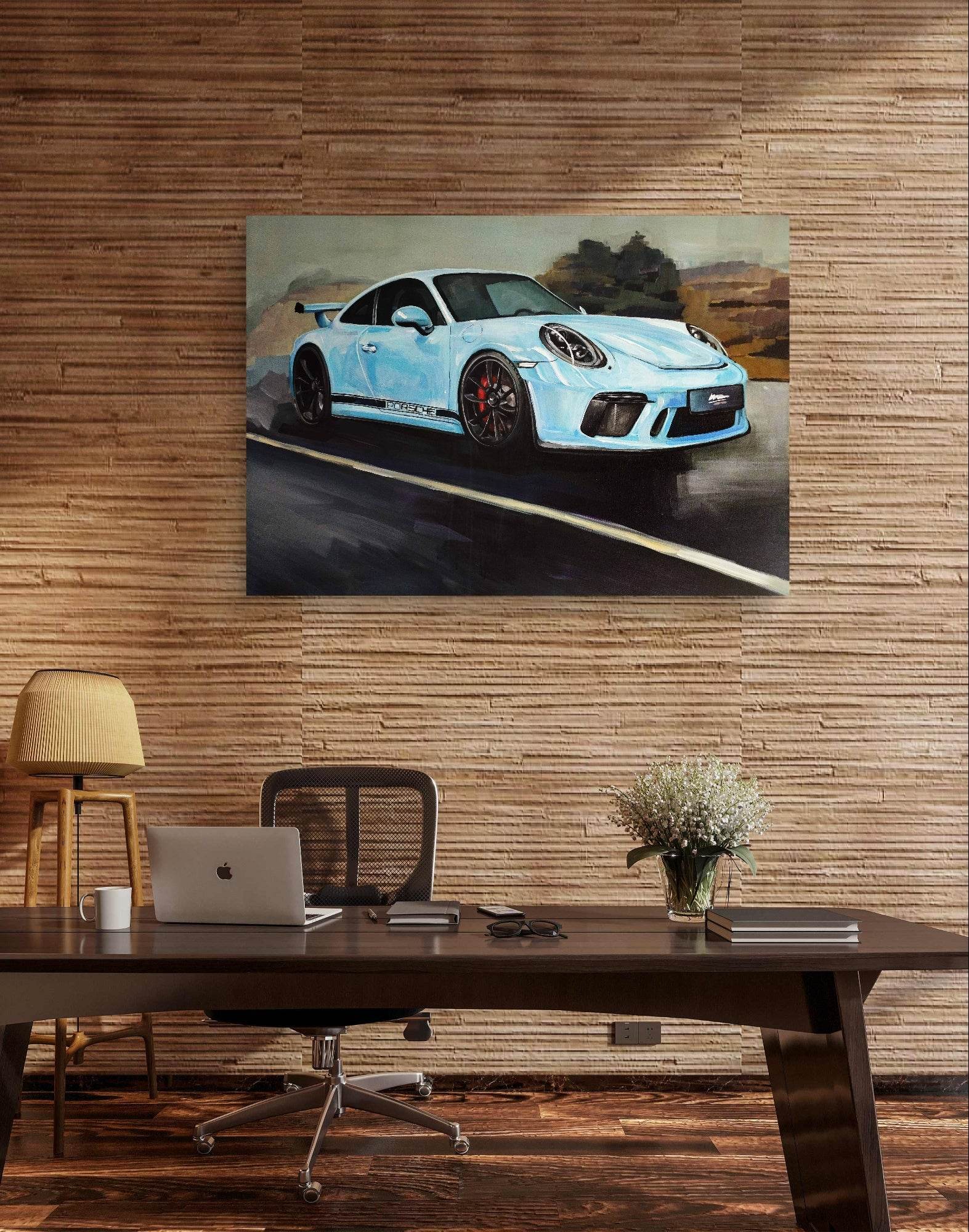 Heinz Acrylbild Wandbild Porsche – GT3 Acryl auf Leinwand (120 x 80 cm)