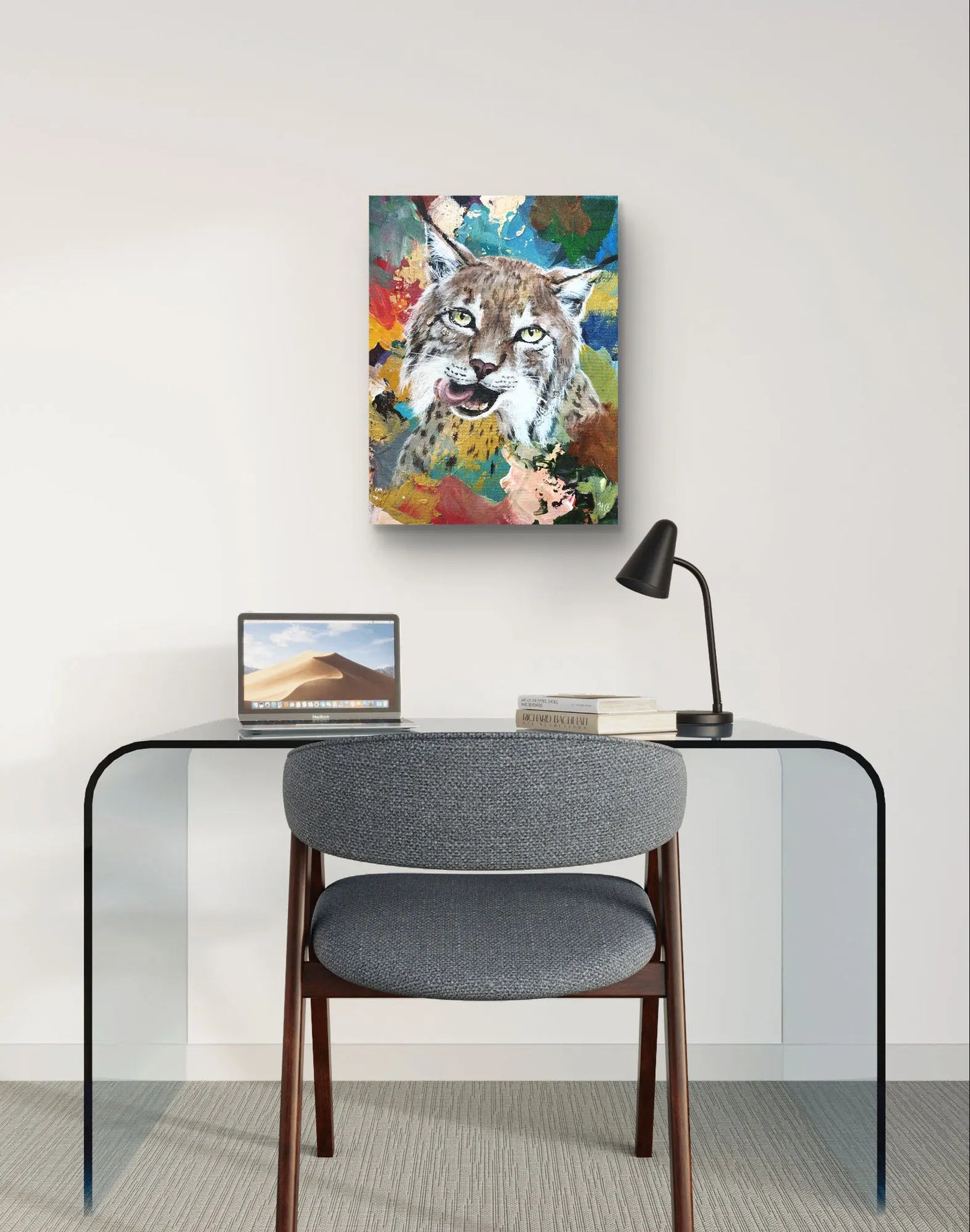 Gemälde Luchs – handgemaltes Original Acrylbild (30 x 40 cm)