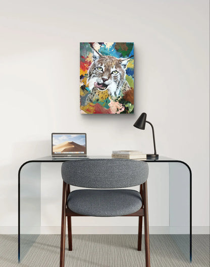 Gemälde Luchs – handgemaltes Original Acrylbild (30 x 40 cm)