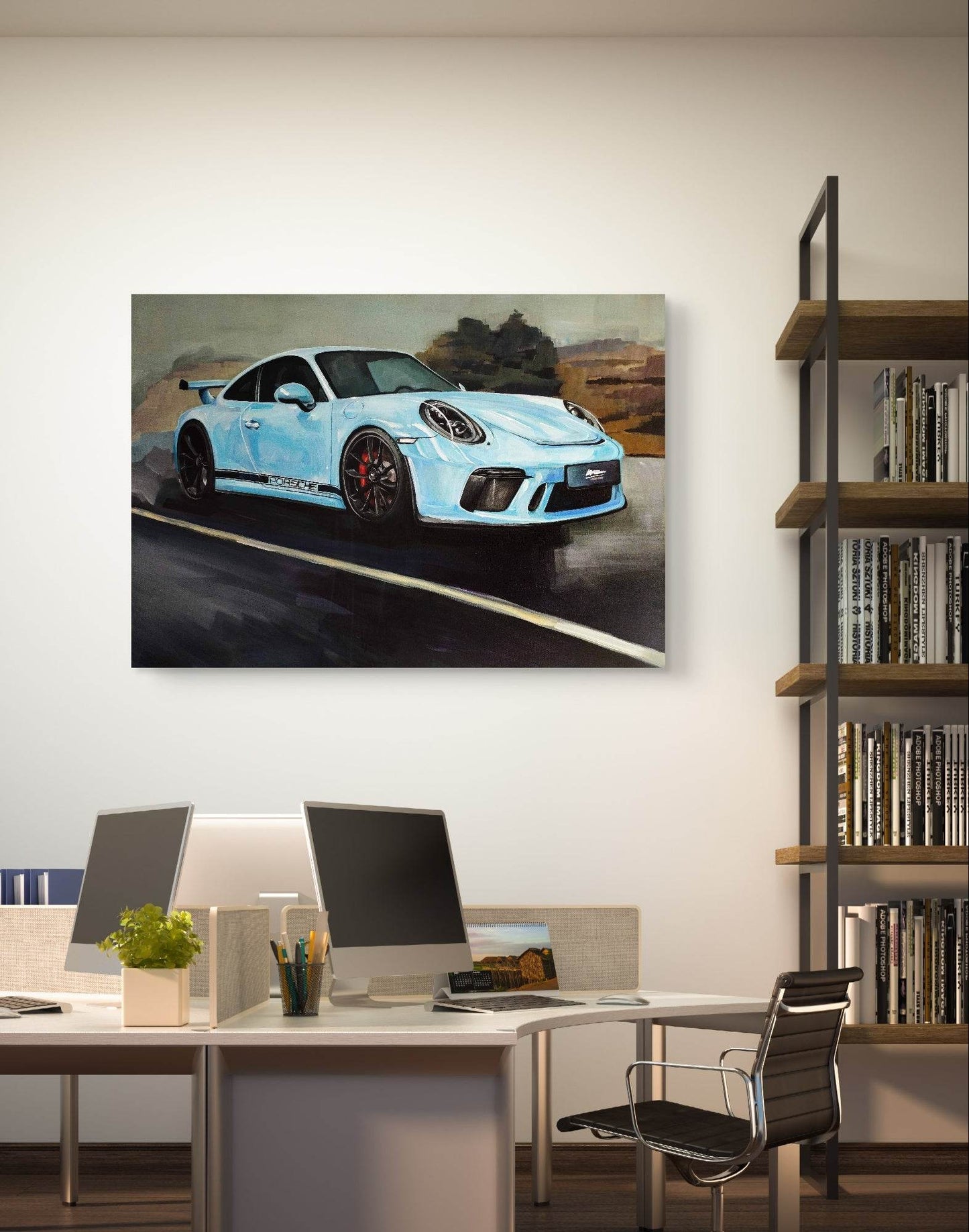 Heinz Acrylbild Wandbild Porsche – GT3 Acryl auf Leinwand (120 x 80 cm)