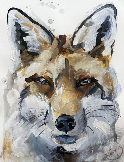 Original AquarellbildFuchs auf Leinwand – handgemalte Tierkunst von Heinz
Atelier.
