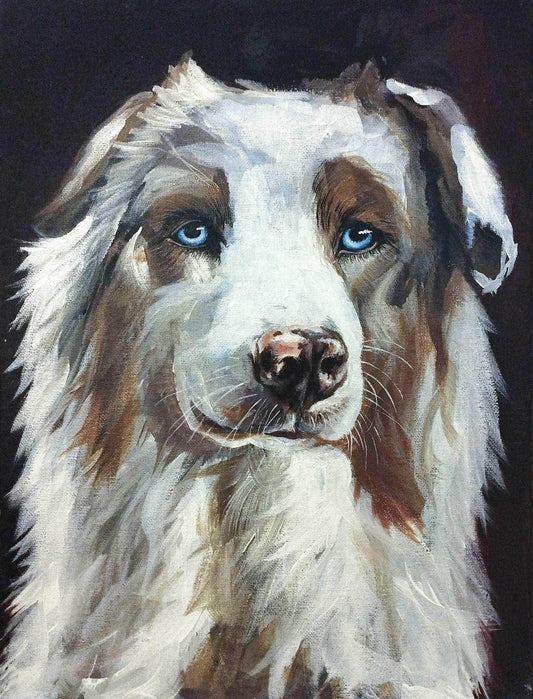 Gemälde Spinone Italiano – handgemaltes Original Acrylbild (30 x 40 cm)