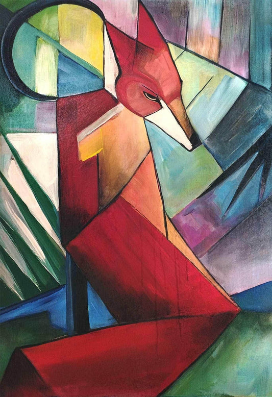 Gemälde Franc Marc Fuchs – handgemaltes Original Acrylbild (100 x 70 cm)